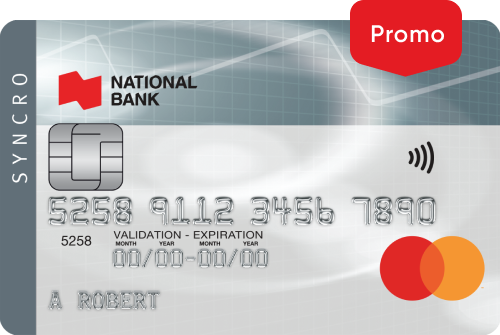 Illustration of a Syncro Mastercard credit card