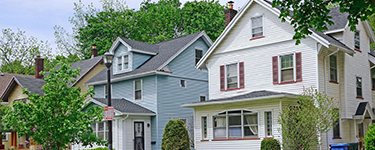 Pretty houses in a residential area