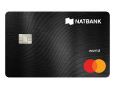 Photo of a Natbank Mastercard World credit card